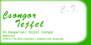 csongor tejfel business card